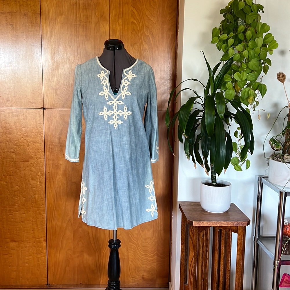 Lucky Brand M Chambray Kaftan dress